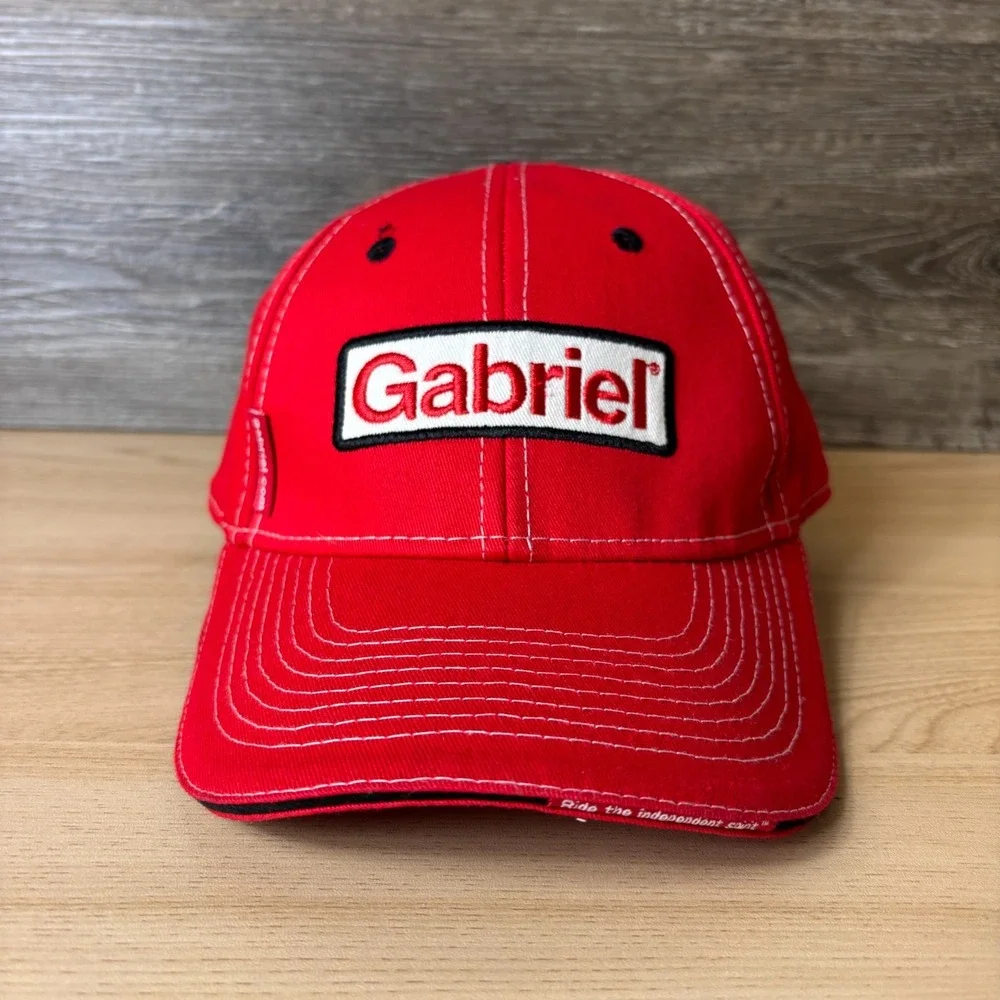 Gabriel Hat Cap Strap Back Red One Size Adjustable